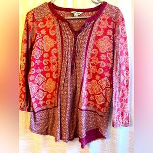 2/$10 Lucky Brand peasant style top